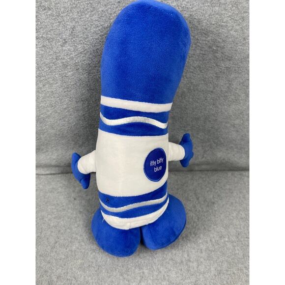 Crayloa Blue Crayon Plush Stuffed Animal Toy Itty Bitty Blue 14" No‎ Tag - Picture 2 of 5